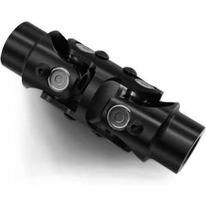 3/4" Round X 3/4" Round Double Steering Shaft Universal U Joint Coupling Black