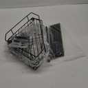 3 Tier Floor Standing Corner Shower Caddy Organizer Shelf with Hooks, Bathroom Shelves Stand Rack, Black