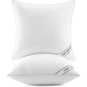 Miulee 2 Pack White Pillows, 16 in x 16 in