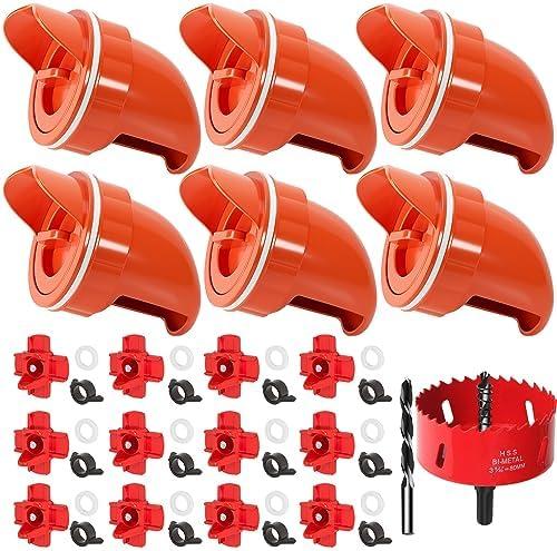 TAOGU Chicken Feeder No Waste Automatic Poultry Feeder Ports Chicken Feeders and Waterer Set Chicken Feeders Kit