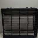 SunsGrove Dog Playpen Outdoor, Heavy Duty 32 Inch 6 Panels with Wider Door for Small and Medium Dogs, Free and Safe Play Dog Fence Indoor, Black