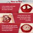 Vitoler Chicken Shredder,Visible Chicken Breast Shredder Tool Twist with Large Meat Shredder Machine