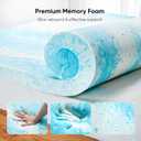Marsail 3-inch Queen Memory Foam Mattress Topper, Gel Infused Cooling, Soft for Sleeper Sofa, RV, Camper, Made with CertiPUR-US Certified Foam