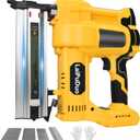 Cordless Brad Nailer Compatible with Dewalt 20V Battery, RexLeLXB 2-in-1 Pneumatic Staple Gun Nail Gun with 800 Nails, 18GA Staple Gun for Wood Working, Framing, Furniture & Upholstery Projects