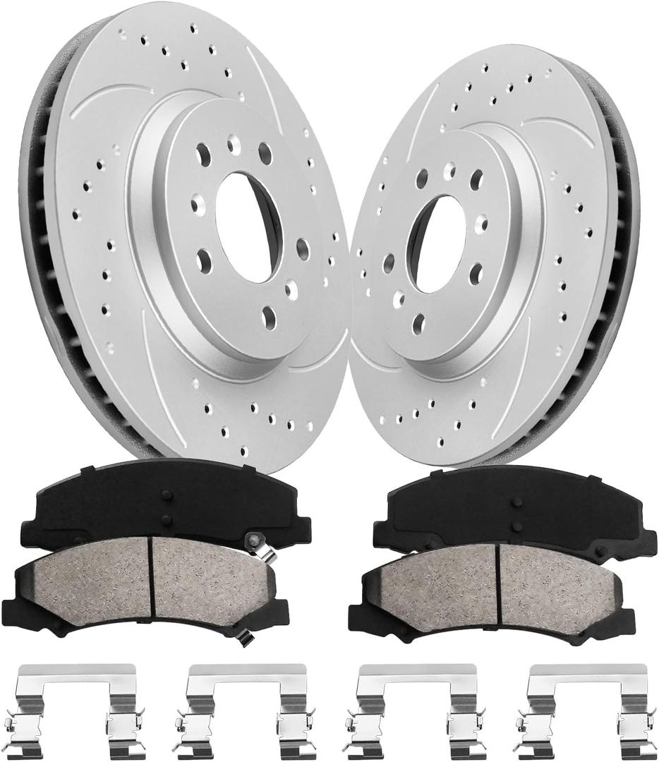 Front Brake Kit for 2001-2007 Highlander Gas Models Rotors