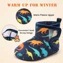 BARERUN Baby Toddler Slippers Girls Boys House Shoes Fuzzy Boots Socks | Breathable, Lightweight, Fur Lined, Easy Slip on and off, Non-Slip Rubber Sole, Machine Washable, for Bedroom Indoor Outdoor