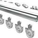 Bypass Sliding Door Hardware 48", Bypass Wardrobe Closet Door Track Set, Smoothly and Quietly, for 2 Door System
