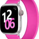 Zedoli Sport Solo Loop Band Compatible with Apple Watch Bands 42mm  44mm 45mm 46mm 49mm Women Men, Stretchy Soft Silicone Elastic Strap for iWatch 