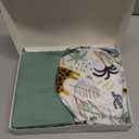 Yoofoss Pack and Play Sheets Fitted, Mini Crib Sheets 2-Pack for Pack N Play Mattress, Stretchy Playard Sheet, Soft and Breathable Green+Giraff