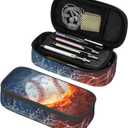 Baseball Pencil Case Sports Pencil Box for Boys Men, Large Capacity Durable Pencil Pouch Storage Pen Bag Stationary Case with Double Zippers