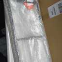 Creative Co-Op Modern Arched Metal Plant Stand or Shelf with 3 Round Removable Rattan Trays, Black with Natural