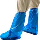 Yuzrbu 50 Pcs (25 Pairs) Disposable Thicken Boot and Shoe Covers 19 inch Tall Extra Large Waterproof Anti-Slip Overshoe