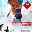 Waterproof Ski Gloves,Waterproof Winter Gloves for Men and Women,Touchscreen, Warm 3M Thinsulate Winter Gloves for Skiing, Snowboarding, Snowmobiling, Hiking and Other Winter Outdoor Activity (Medium, Rose Red)