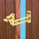 Prime-Line U 11315 Swing Bar Door Guard With High Security Auxiliary Lock, Brass Finish (Single Pack)