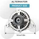 11191N Alternator Replacement for 2006-2012 3.3 3.8L, 06-11 Azera, 06-10 Santa Fe Sonata, 07-10 Entourage Veracruz, 07-09 Sorento, 06-09 Sedona, 10-11 Borrego, V6, 102211-3102