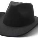 Men's and Women's Style Rolled Edge Wide Edge Outdoor Fedora Hat Denim Women's Hat Size One