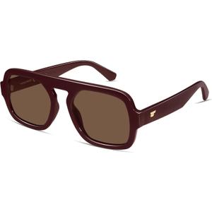 VANLINKER Retro Square Aviator Sunglasses for Women Men 70s Vintage Style Trendy Flat Top Rectangle Sun Glasses VL9826