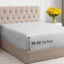 Extra Deep Cal King Fitted Sheet - Hotel Luxury Single Fitted Sheet Only - Easily Fits 18 inch to 24 inch Mattress - Ultra Soft, Wrinkle Free w/Extra Deep Pockets - Breathable & Comfy - French Grey (California King, 03 - French Grey)