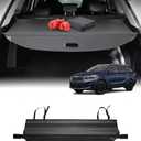 Powerty Retractable Cargo Cover for 2016-2020 Kia Sorento, Canvas Texture Trunk Cover Privacy Screen Rear Security Shade for Sorento Accessories (with Extented Cover)