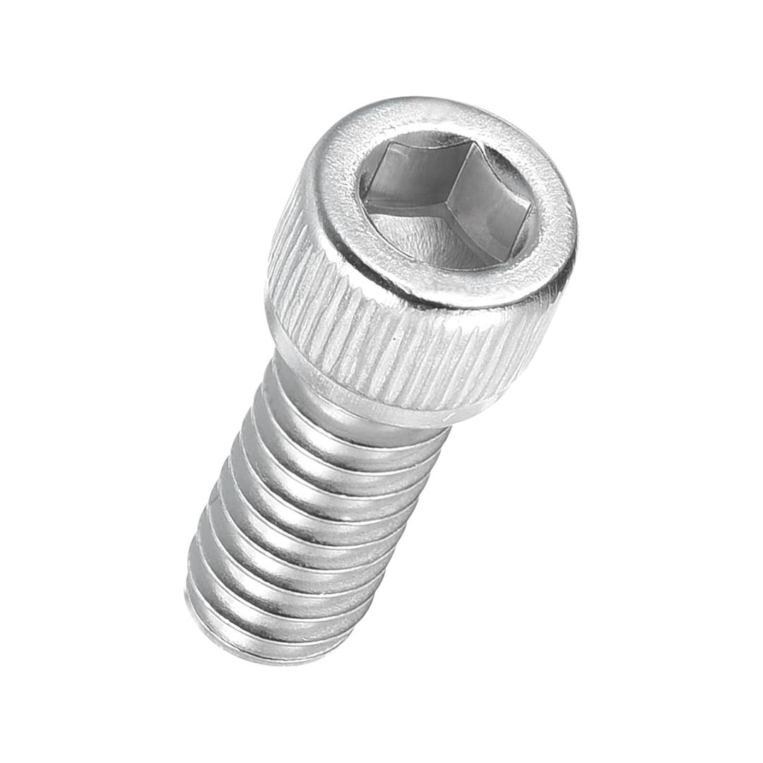 50pcs Socket Head Cap Screws - [1/4"-20 x 1/2"] UNC 304 Stainless Steel Allen Socket Drive for Electrical Motor 3D Printing Fan Engine Replacement Use, Silver