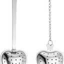 2 Pcs Tea Infuser Spoon Tea Spoon for Loose Teas Heart Shaped Teas Steeper Stainless Steel Fine Mesh Strainer