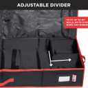 HOLDN STORAGE Premium Wrapping Paper Storage Container - Durable 600D Tear-Proof, Fits 27 Rolls Gift Wrap, Extra Pockets for Ribbons & Bows, Underbed Storage - Ideal for Holiday Christmas, Black (Black/Red Trim)