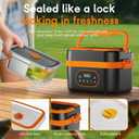 Cordless Electric Lunch Box for Adults, 6.3-Cup Rechargeable Self Heating Lunch Box with Scheduled Heating & Automatic Keep Warm, Portable Food Warmer for Work, Office, Travel & Outdoor Use