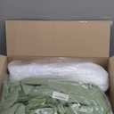 4 Corners Post Ruffle Luxurious Lace Princess Bed Canopy Curtain,Elegant Double Layer Cozy Drape Netting Curtain for Twin Full Queen King Size Bed Drapes (Green)