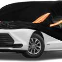 8-Layer All Weather Waterproof Car Cover Custom Fit for Toyota Sienna 1997-2025, Lab-Verified Snow/Rain/UV Protection - Zipper Door & Storage Bag