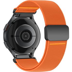 Magnetic Elastic Bands for Samsung Galaxy Watch 7/6/5/4/FE 40mm 44mm/Galaxy Watch 6 Classic 43 47mm/5 Pro 45mm/4 Classic 42 46mm/Active 2, 20mm Wristband Stretchy Nylon Sport Strap Men Women