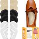 Arch Support Inserts for Women Flat Feet (12 Pieces), Soft Gel Arch Support Insoles for Plantar Fasciitis, Reusable Arch Pads for Foot Pain Relief, One Size Fits Any (Beige + Black + Clear)