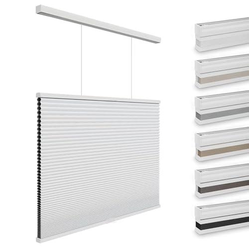 Changshade Blackout Cellular Shades Cordless, Top Down Bottom Up Blinds for Windows, 1.5" Single Cell Pleated Honeycomb Window Shades for Bedroom, Child Room,19" Width x36 Height, Gray