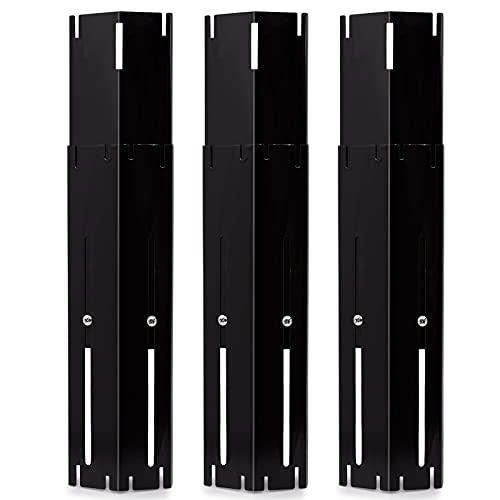 Universal Adjustable Grill Heat Plates/Heat Tents/Burner Covers/Heat Deflectors/BBQ Grill Heat Shields/Grill Cover Plates/Grill Diffusers for Gas Grill, Porcelain Steel Grill Replacement Parts (3Pack)