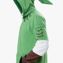 Ya-cos Adult Cosplay Hoodie Hooded Coat Zipper Jacket Green Sweatshirt Costume Outfit
Size S