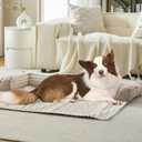 WINDRACING Luxury Dog Couch Bed, Washable Calming Dog Couch Cover, Couch Protector for Dogs, Waterproof Sofa Bed, Pet Bed Mats for Sofa, Pet Sofa Covers (Beige Large 41x37x5inch)