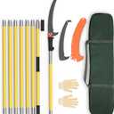Pole Saws for Tree Trimming, 7.3-27 ft Extendable Tree Trimmers Long Handle Pruner, Sharp Steel Blade and Scissors High Branches Trimming, Tree Pruner, Tree Saw (7.3-27 ft)