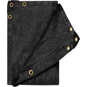 E.share 90% Heavy Duty Shade Cloth for Garden, 6 Ft X 8 Ft Sun Shades Outdoor Patio with Grommets for Plant Covers,Porch Screen,Pergola Shade Cover,Greenhouse,Black