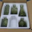 11pcs Glass Bud Vase Set, Small Green Flower Vases for Centerpieces in Bulk, Mini Vintage Vase for Wedding, Home,Table Decoration