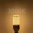 CTKcom 12W E14 LED Bulb Candelabra LED Light Bulb(4 Pack)- E14 Base T10 LED Corn Bulb,100 Watt Light Bulb Equivalent,Warm White 3000K LED Chandelier Bulb,AC85-265V 1200LM LED Lights Bright White(Gold)