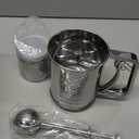 Flour Sifter Stainless Steel,3 Cup Flour Sifters for Baking,3 in1 Sifter for Baking with Powdered Sugar Shaker Duster, Flour Shaker Duster for Baking Cakes, Pastries, Pies, Cupcakes and Desserts