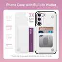 Goodon for Samsung Galaxy S23 Case Wallet - Flip Folio Leather Cover with Trendy Design, 3 Card Slots & Kickstand Function, Stylish Protective Phone Case for Women and Girls - White