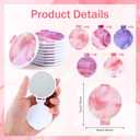 clothmile 50 PCS Marble Compact Mirrors Bulk 2.87 Inch Round Portable Pocket Makeup Mirror Small Portable Pocket Makeup Mirror Gifts for Purse Party Birthday Gift Daily Wedding