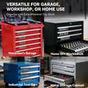 12 Pack Magnetic Toolbox Labels with Tool Icons - Upgraded Strong Magnets, Reusable No Glue Drawer Tags for Garage Workshop Organization(Black)