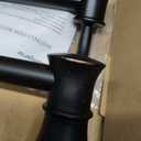 Hoimpro Adjustable Retractable 15-27 Inches Stainless Steel Bathroom Towel Bar, Bathroom Accessories Bath Hotel Double Towel Bar Rod Hanger Wall Mounted Towel Holder Towel Rack, Matte Black