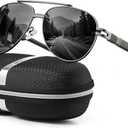 Polarized Aviator Sunglasses for Men Women - Fashion Shades Retro Sun Glasses Driving Fishing Golf UV Protection