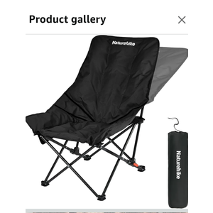 Naturehike Seastar Padded Camping Chair, Oversized 2-Position Adjustable Folding Chair, Portable Camp Chair with Side Pocket & Carry Bag
