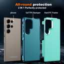 Hualele for Samsung Galaxy S24 Ultra Case,[Military Grade Protection] [Dropproof Shcokproof] Non-Slip Grip Dual Layer Rugged Heavy Duty Galaxy S24 Ultra Phone Case,Light Green