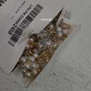 Wavwavw Rhinestone Buttons Faux Pearl Buttons Flat Back Embellishments for Jewelry Making DIY Craft Wedding Hair Bouquet Home Decoration Party Accessory
