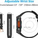 20mm Soft Silicone Watch Band Compatible With Garmin Fenix 8 AMOLED 43mm/Fenix 7S pro sapphire solar/Fenix 6S Pro/Fenix 5S Plus,Women Quickfit Bands for Descent Mk3i 43mm/Mk2s/Approach S70 42mm
