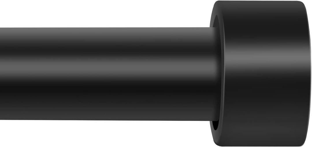 Curtain Rods for Windows 66 to 120, 1 Inch Industrial Curtain Rod, Black Rustic Window Rods For Bedroom, Indoor&Outdoor Drapery Rod, Room Divider Adjustable Telescope Design